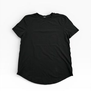 Lululemon Womens Size 6 Love Crew Neck Shirt Black Short Sleeve Shirt Pima